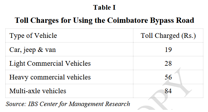 Table I